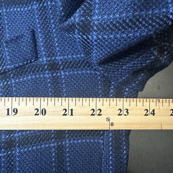 Stefano Ricci Men's 46 (EU58) 100% Cashmere Blue Plaid Sport Coat Blazer Jacket - Picture 11 of 14